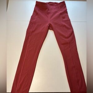 Lululemon performance red leggings 4